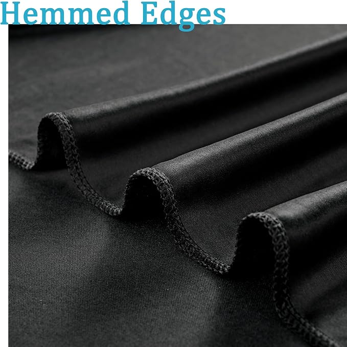 50ft x 8ft Wrinkle Free Black Backdrop Curtains - Image 6