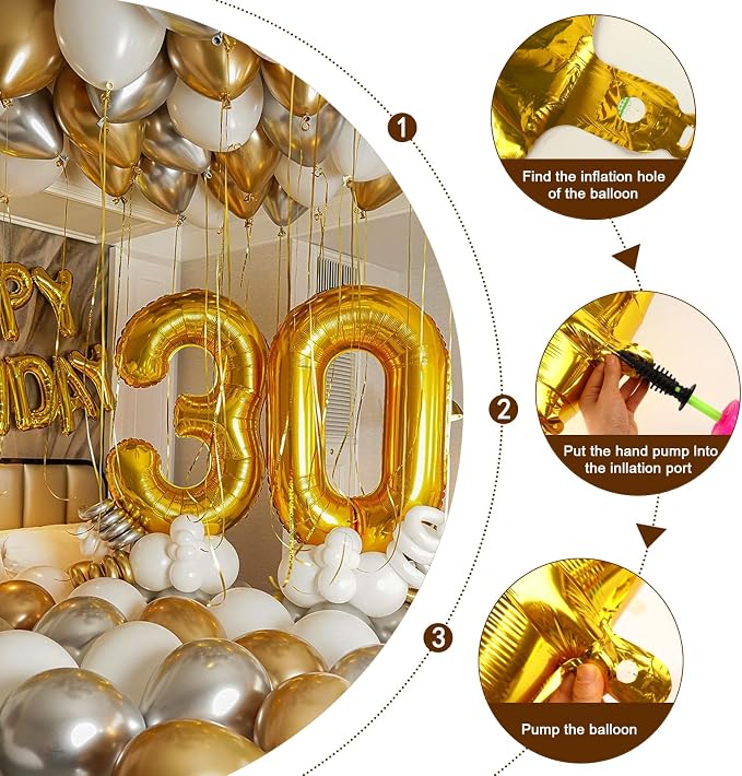 Number Balloons Gold 6 Balloon 40 inch - Image 6