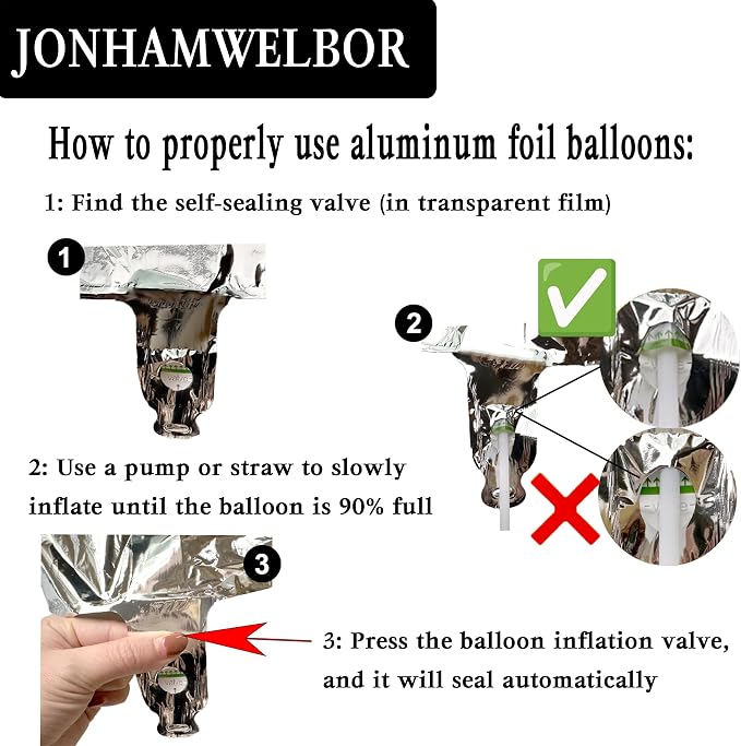 Jonhamwelbor 40 Inch Laser Silver 4 Balloon Number Foil Mylar Giant Balloon - Image 3