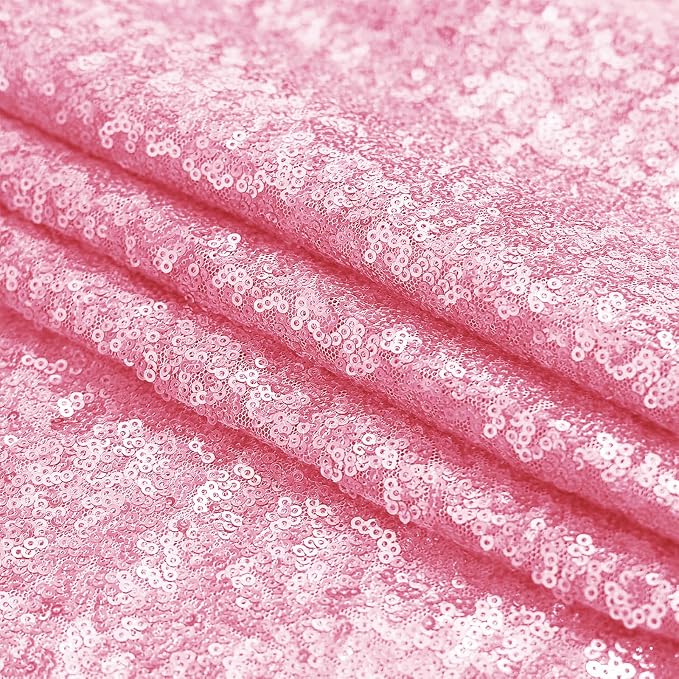 Sugargirl Matte Pink Sequin Backdrop Curtain 4FTx8FT Glitter Matte Pink - Image 8