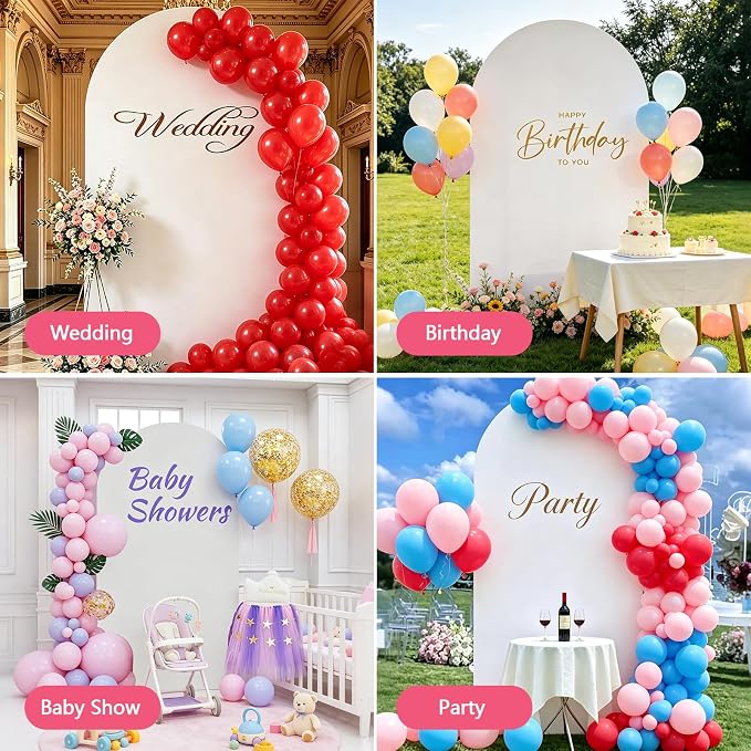 6.6FT Arch Backdrop Stand and White Cover Set, Wedding Arch Backdrop Stand | - Image 6