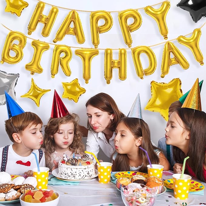 CANREVEL Happy Birthday Banner 13pcs 16 Inch Mylar Foil Letters - Image 4