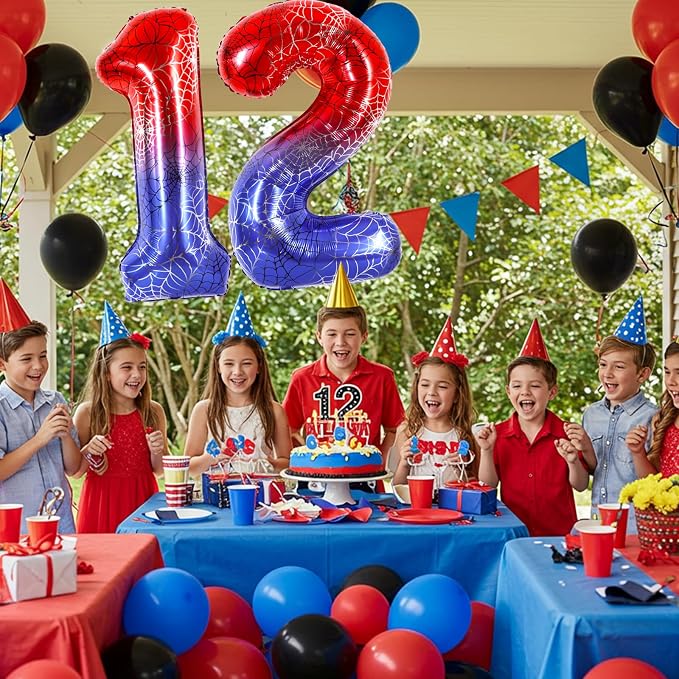 40 Inch Red Blue Number 2 Balloon - Image 5