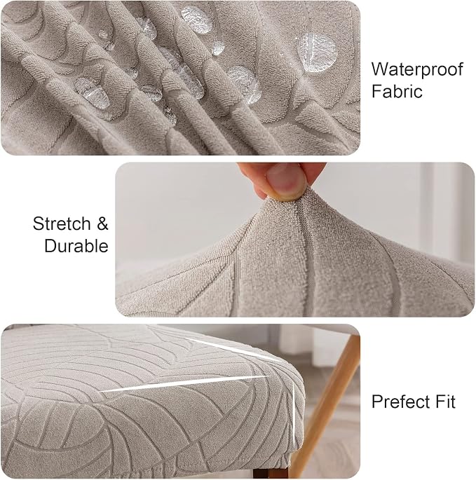 Waterproof Dining Chair Covers Set of 2 Parsons Chair Slipcovers | Double - Image 3