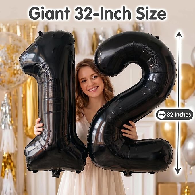 Number 12 Balloon Foil Mylar Balloons - Image 4