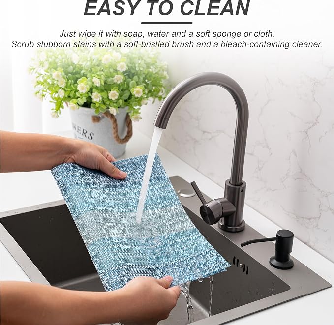 Placemats Set of 4 Washable Indoor | Outdoor Vinyl Place Mats - Image 3
