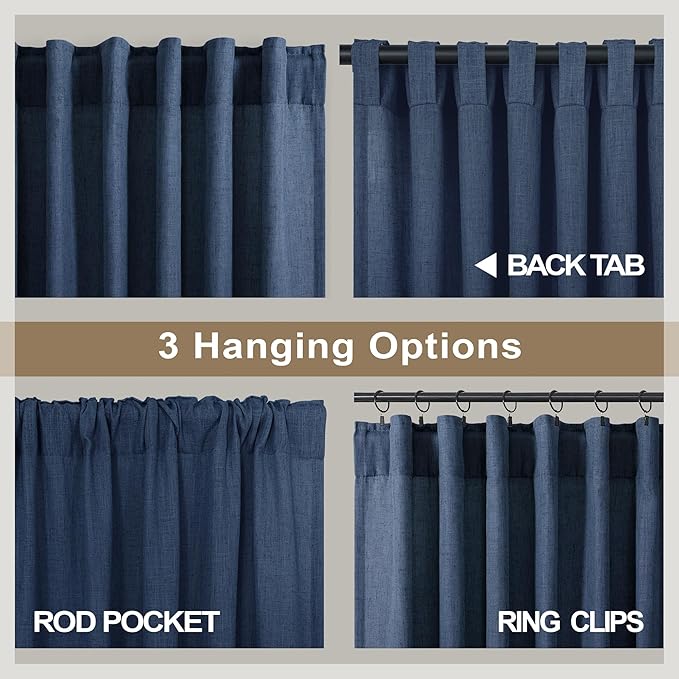 Navy Blue Curtains 38 Inch Wide - Image 5
