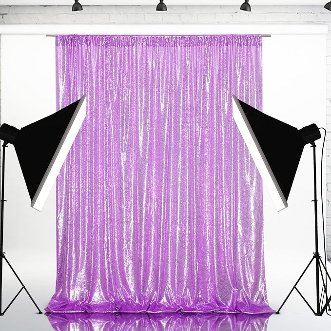 Eternal Beauty Lavender 3mm Sequin Backdrop 10x10 Ft - Image 2