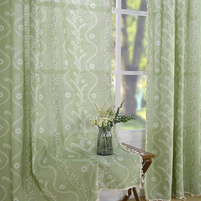 Schweek Boho Curtains 63 Inches Length 2 Panels by Schweek