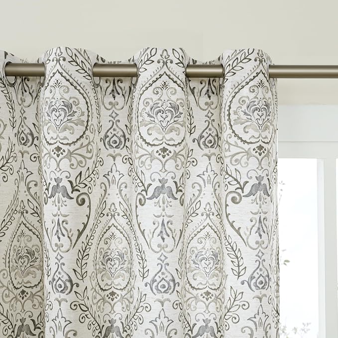 Linen Curtains 40 inch Length for Kitchen/Cafe, Light Filtering Semi Sheer - Image 9