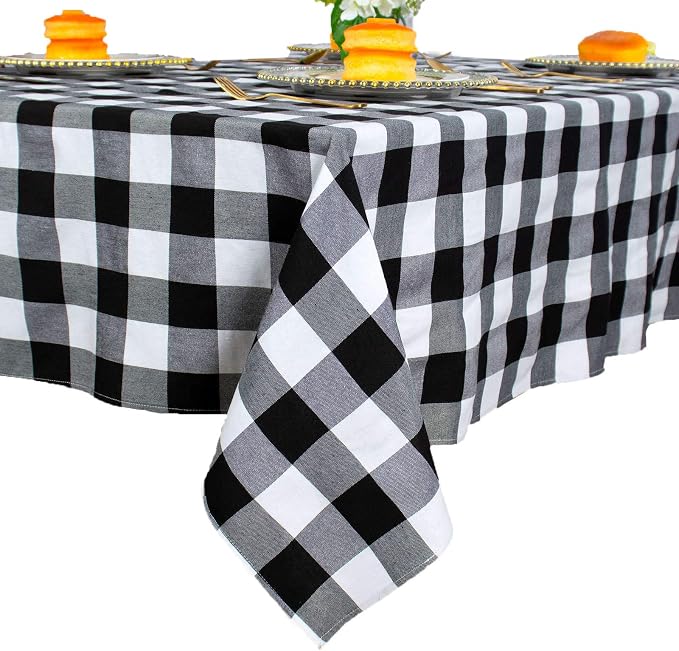 ShinyBeauty Checkered Table Cloths Cotton Tablecloth Gingham Tablecloth Square by ShinyBeauty