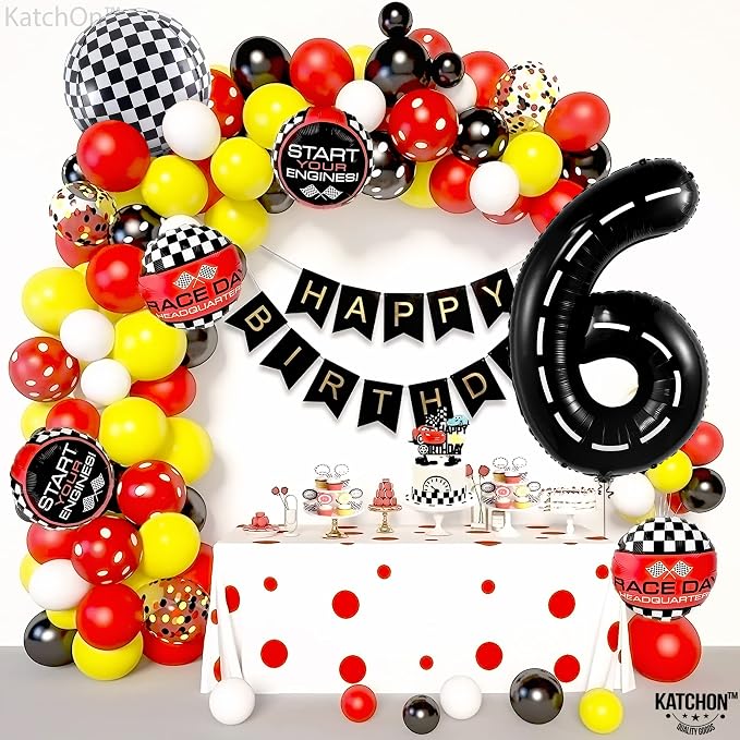KatchOn, 40 Inch | Hot Wheels 6th Birthday Balloon | 6th Road Birthdays - Image 3