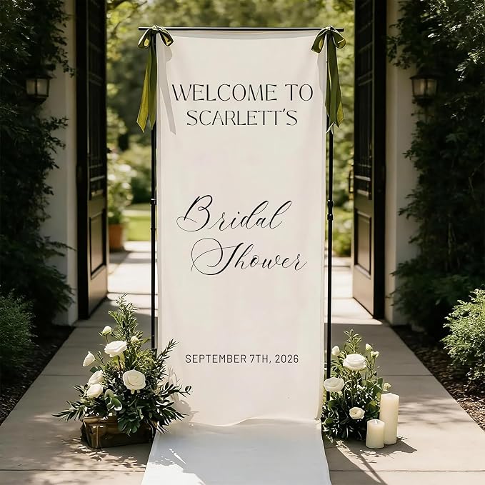 Personalized Linen Wedding Welcome Sign by VIRAGIL