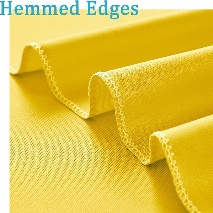 30ft x 10ft Wrinkle Free Yellow Backdrop Curtains - Image 4