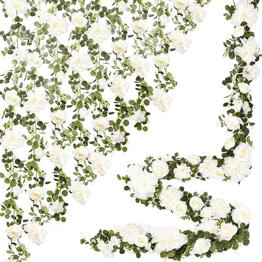 Findosom Total 12.4Ft Artificial Flowers Garlands by Findosom