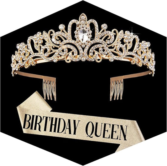 Fesciory Birthday Crown for Women, Adult Fit, Coming of Age Gifts & Halloween by Fesciory