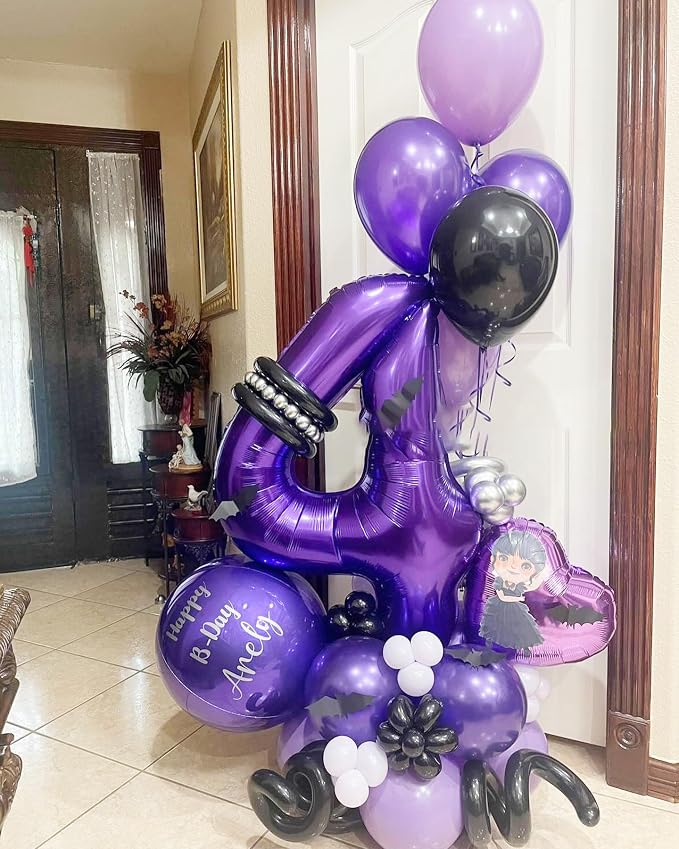 Purple Number 3 Balloon 40 Inch, 3rd Birthday Party Decorations Men Women | - Image 3