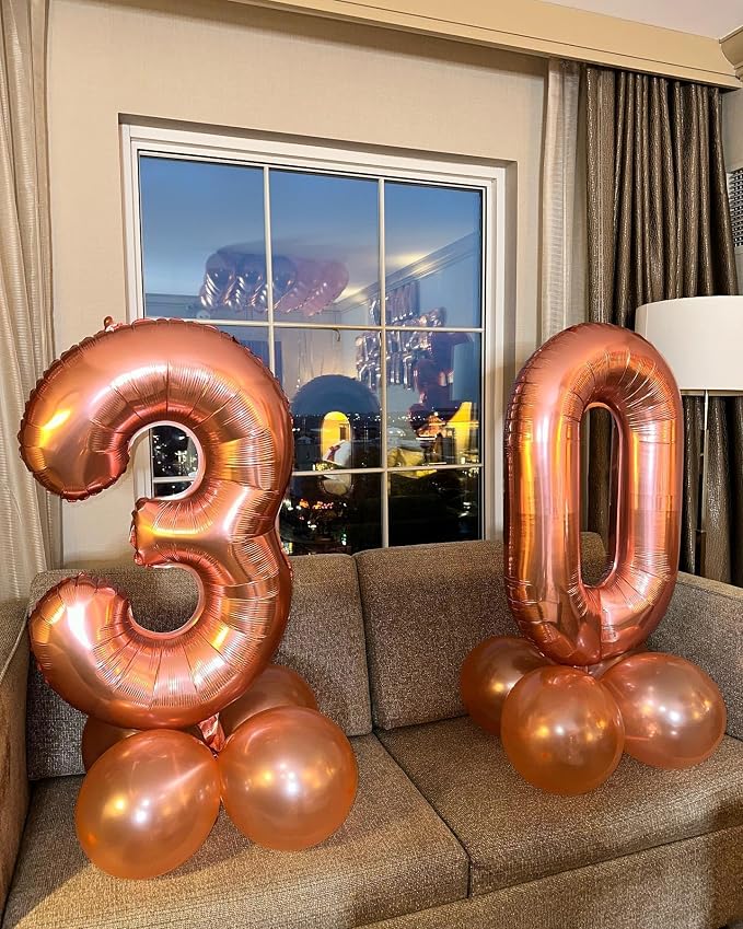 Rose Gold 30 Balloon - Image 7