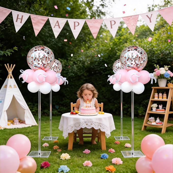 Clear Acrylic Balloon Stands for Table, Adjustable 15.75 Inch 23.6 Inch 31.5 - Image 5