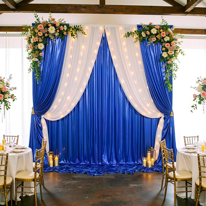 40x10ft Shimmer Royal Blue Sequin Backdrop Curtain - Image 9