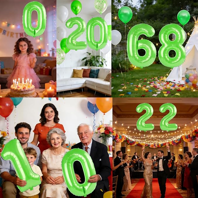 40 Inch Number 68 Balloons for 68th Birthday Party Decorations, 0-100 Fruit - Image 7