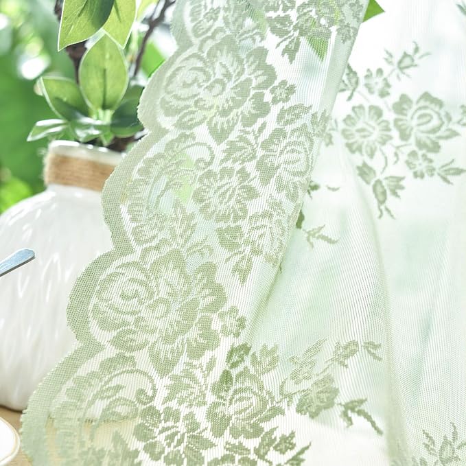 Kotile Sage Green Sheer Curtains - Image 8