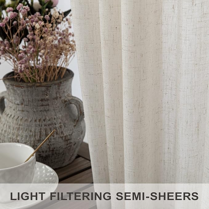 Pitalk Cream Curtains 78 Inches Long - Image 4
