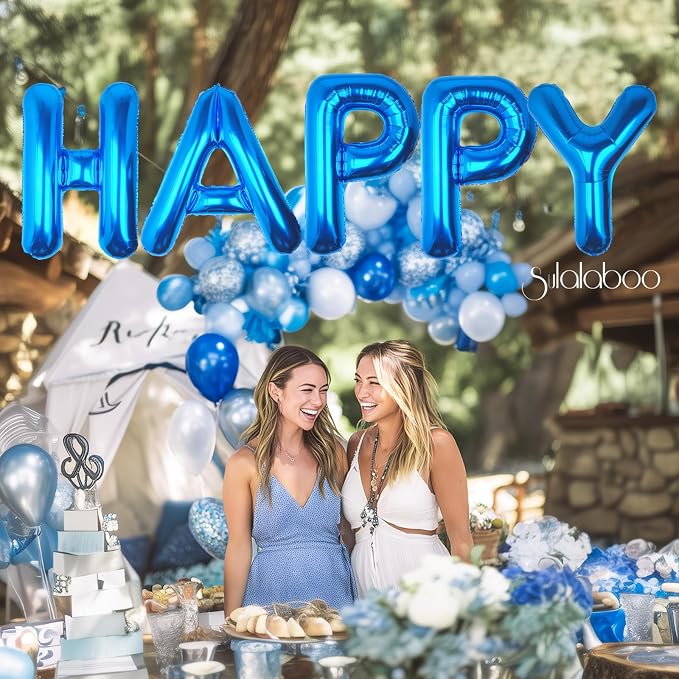 40 Inch Blue Letter V Balloon Big Foil Helium Letter Balloons A-Z | Giant Large - Image 2