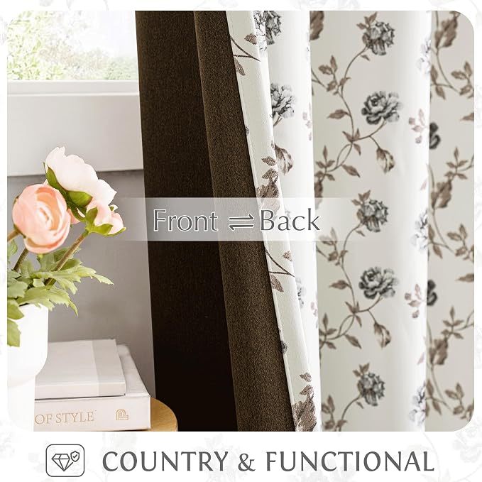 Beauoop Floral 100% Blackout Curtains - Image 4