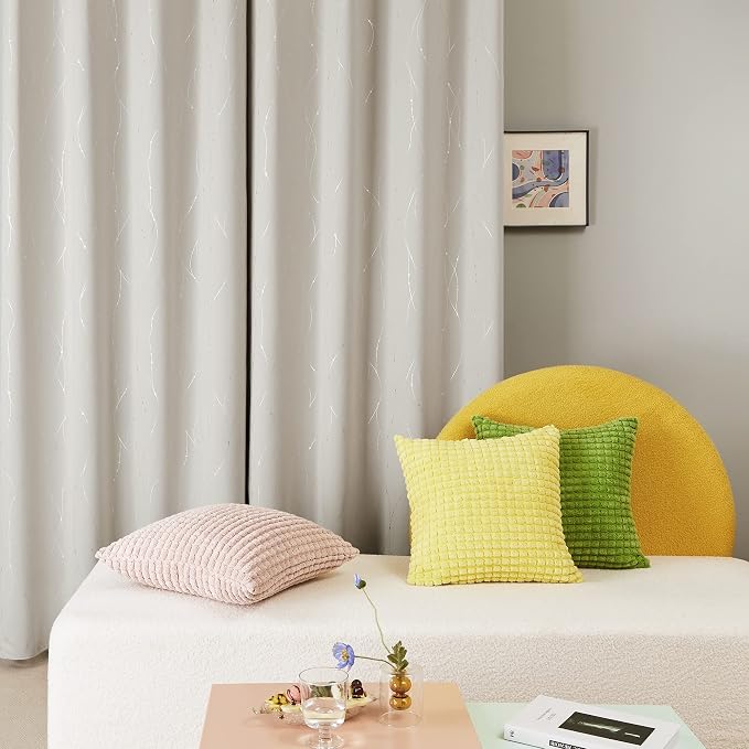 Deconovo Living Room Curtains 45 Inches Long, Thermal Insulated, Room Darkening - Image 3
