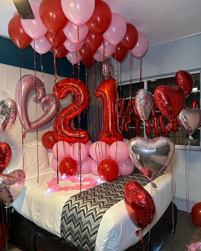 40 Inch Red Number 5 Balloon Birthday Party Decorations - Image 7