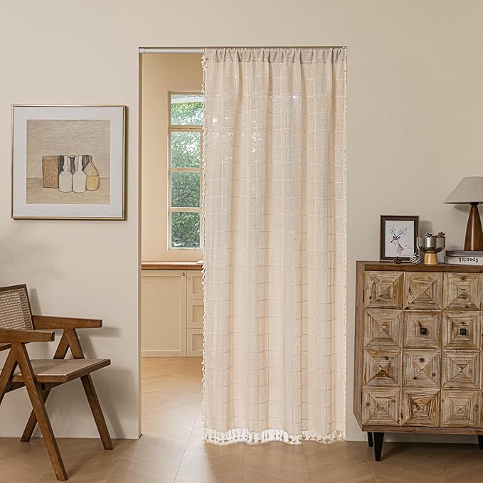 Sutuo Home Boho Door Window Curtains, Bohemian French Country Door Semi by SutuoHome