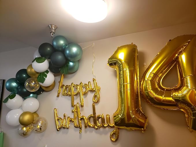 10 Balloon 40 inch Gold Number Balloons - Image 2