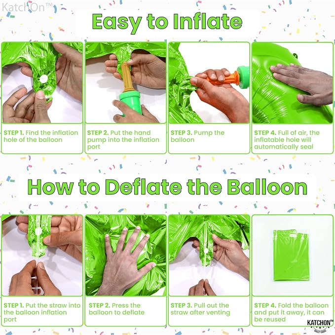 KatchOn Giant Light Green Number 7 Balloon - Image 3