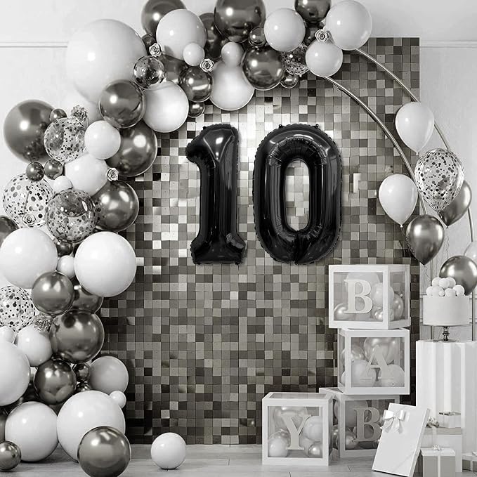Black Number Balloons 60 Balloon Numbers 60th Number Balloon Foil Mylar Party - Image 8