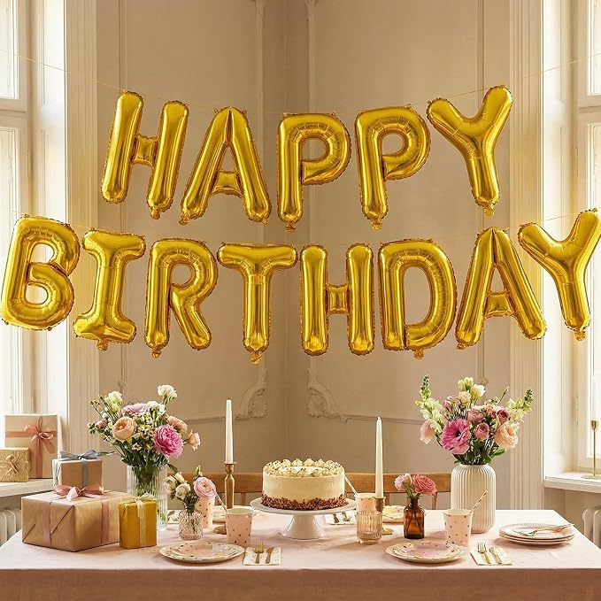 Gold Letter C Balloons, 40 Inch Large Foil Letter Balloons, Custom Phrase - Image 3
