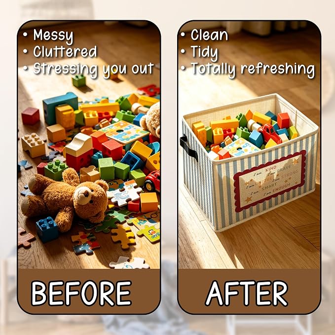 Inspirational Kids Nursery Foldable Storage Bins Box - Image 6