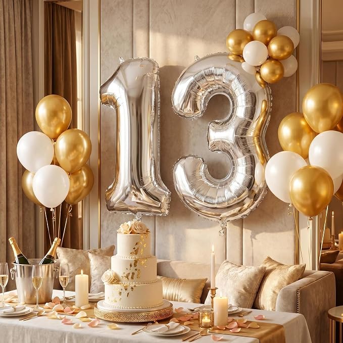 Number 13 Balloon Foil Mylar Balloons - Image 3