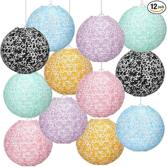 Baquler 12 Pcs Composition Notebook Hanging Lanterns Party Decorations by Baquler