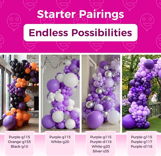 Bezente Purple Balloons Latex Party Balloons - Image 5