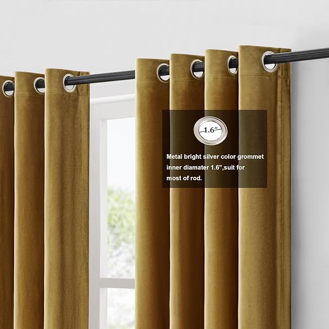 BULBUL Luxury Ivory Gold Curtains 120 inches - Image 2