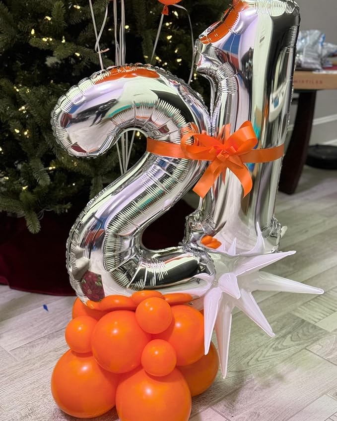 Silver Number 2 Balloon 40 Inch, 2nd Birthday Party Decorations Men Women | - Image 9