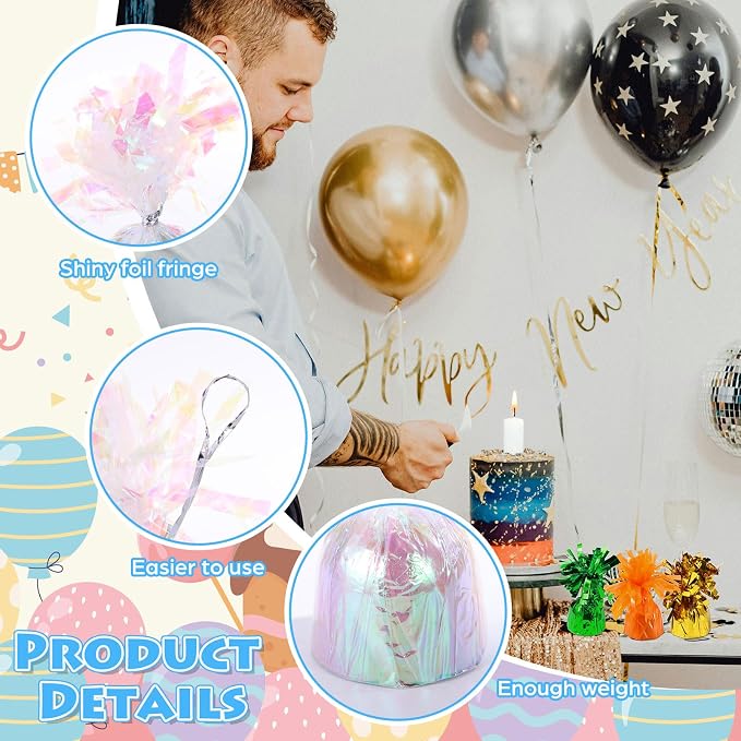 6 Pcs Balloon Weights Metallic Anchor Balloon Holder - Image 3