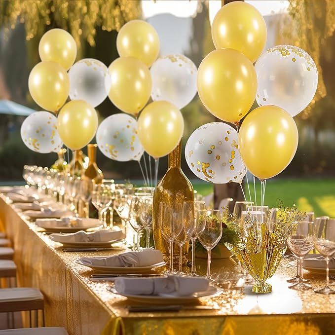 4 Set Gold Table Centerpiece Balloons Stand Kit - Image 4