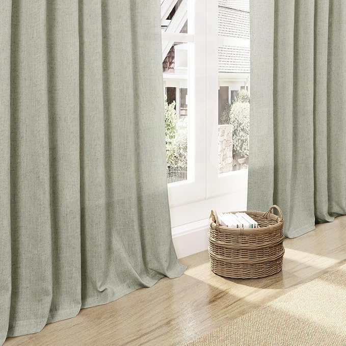 Sage Green Curtains 120 inches Long 2 panels - Image 6