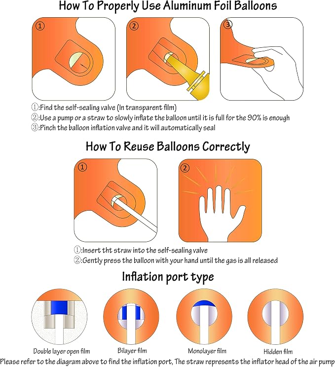 40 inch Orange Number 2 Balloon 2nd Birthday Party Decorations | Giant Foil - Image 3