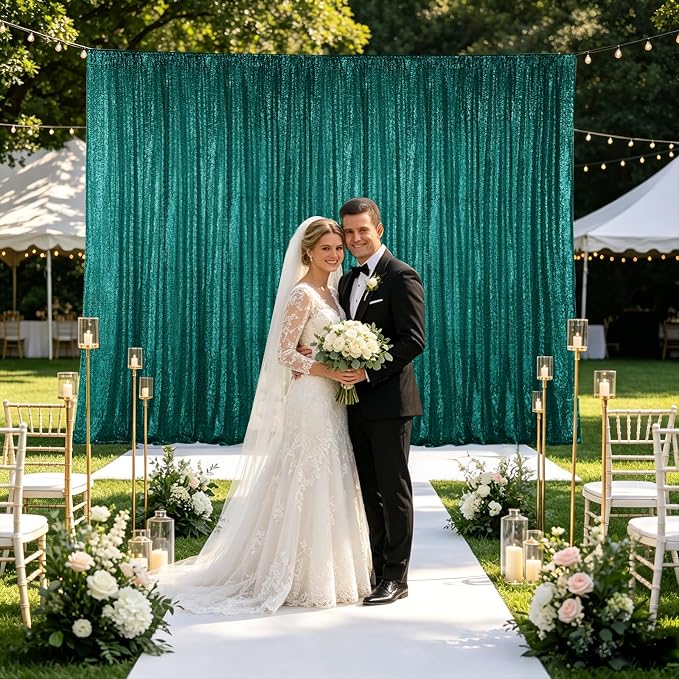 Hahuho Hunter Sequin Backdrop Curtain, Party Decoration（4 Panels, 2FT x 8FT - Image 2