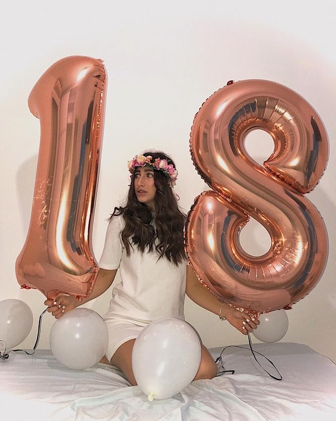 40 In Rose Gold Number 8 Balloon, 8th Birthday Party Decorations - Image 7