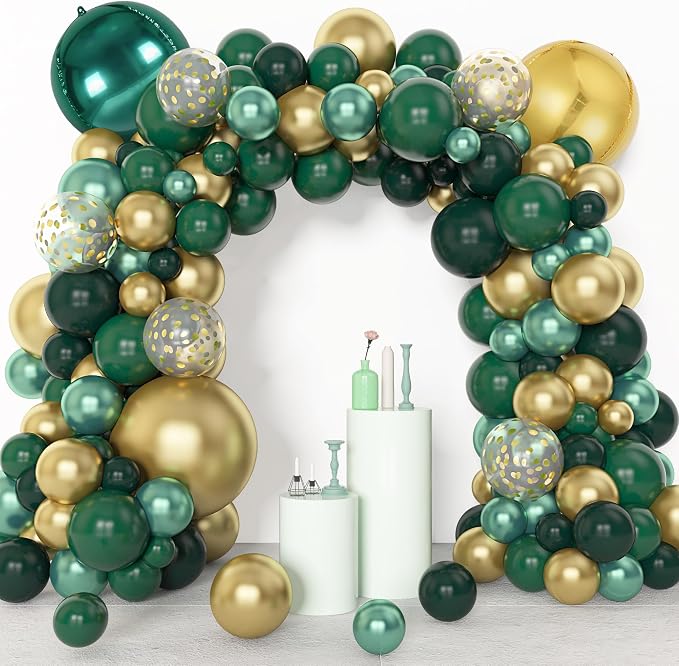 Amandir 153pcs Green and Gold Balloon Garland Arch Kit Different Sizes | 18 12 - Image 7