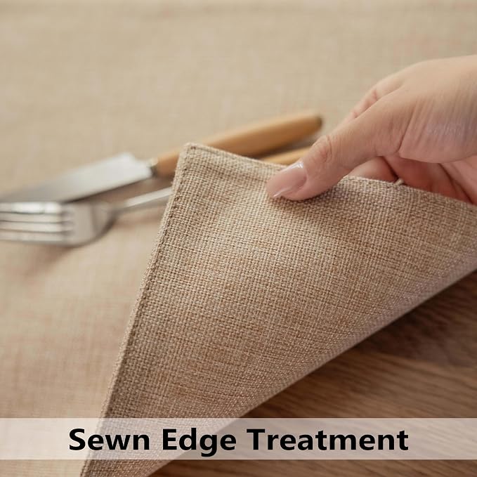 Demetex Placemats Set of 6 Heat Resistant Dining Table Mats Linen Cloth - Image 3